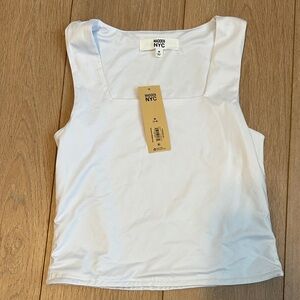 Madden NYC Cropped White Women's Tank Top